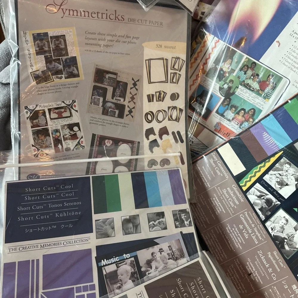Creative Memories Lot 19 Paper Packs, Two Divider Packs Vintage Scrapbooking